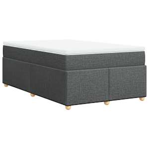Box spring postel s matrací tmavě šedá 120x190 cm textil - obrázek 2