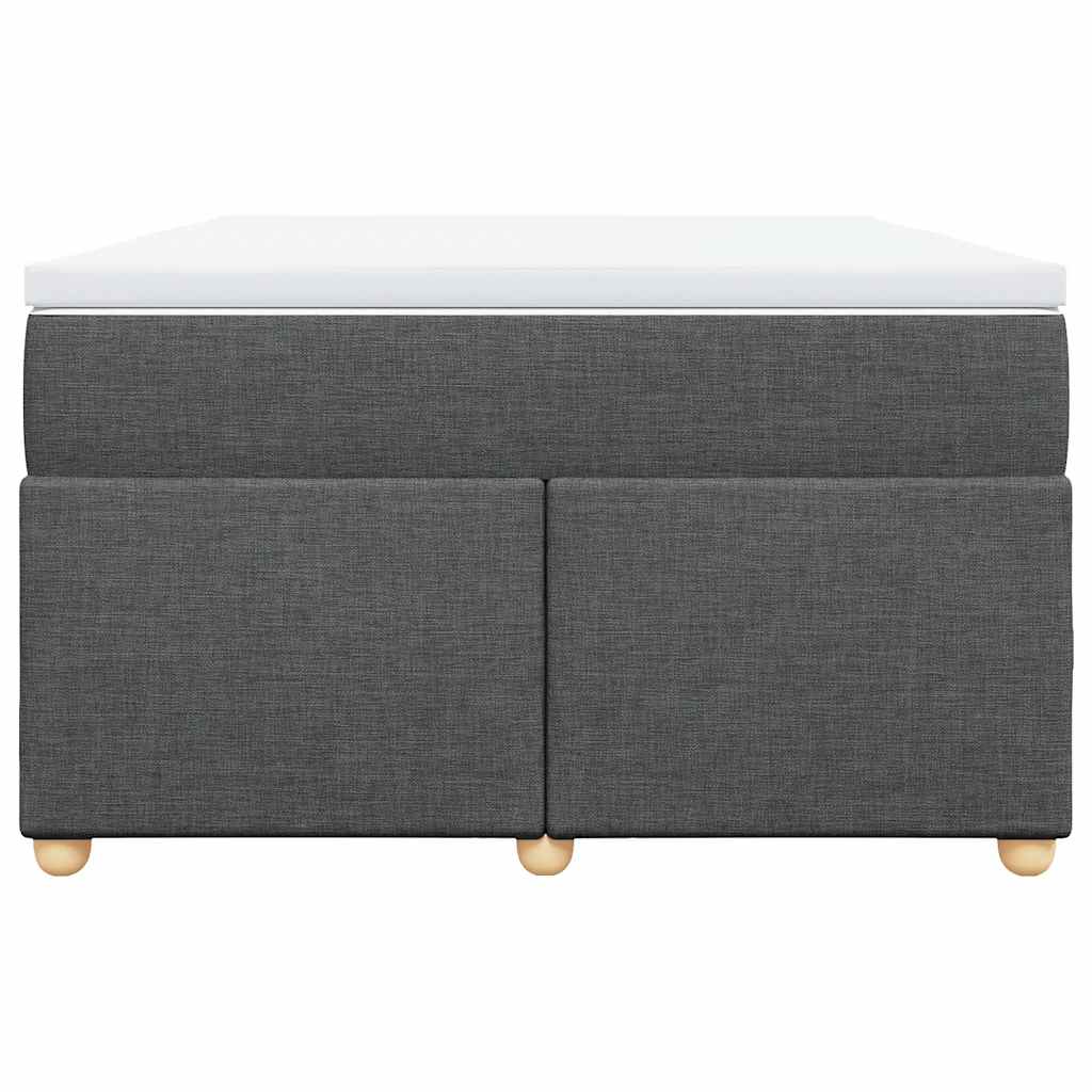 vidaXL Boxspring met matras stof donkergrijs 120x190 cm grijs, foto 4