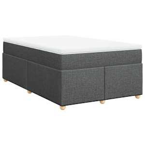 Box spring postel s matrací tmavě šedá 120x190 cm textil - obrázek 9