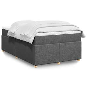 Box spring postel s matrací tmavě šedá 120x190 cm textil - obrázek 1
