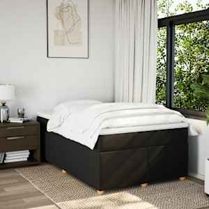 Box spring postel s matrací černá 120x190 cm textil - obrázek 3
