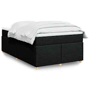Box spring postel s matrací černá 120x190 cm textil - obrázek 1