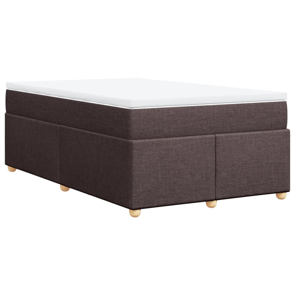 vidaXL Boxspring met matras stof donkerbruin 120x190 cm bruin, foto 3