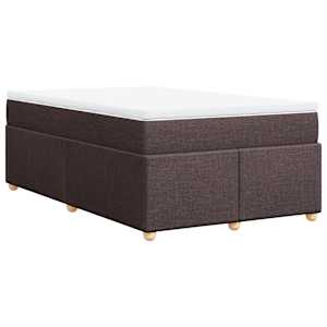 Box spring postel s matrací tmavě hnědá 120x190 cm textil - obrázek 2