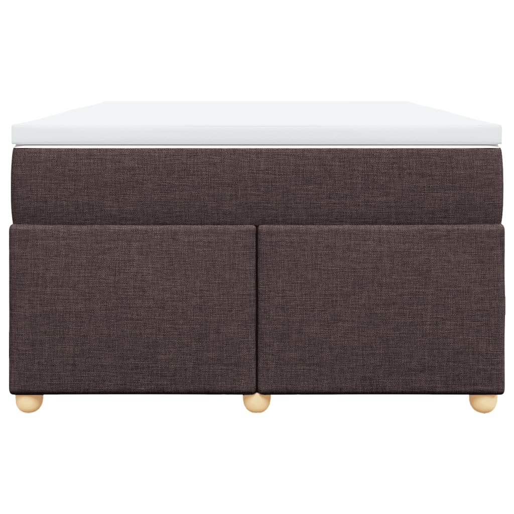 vidaXL Boxspring met matras stof donkerbruin 120x190 cm bruin, foto 4
