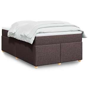 Box spring postel s matrací tmavě hnědá 120x190 cm textil - obrázek 1