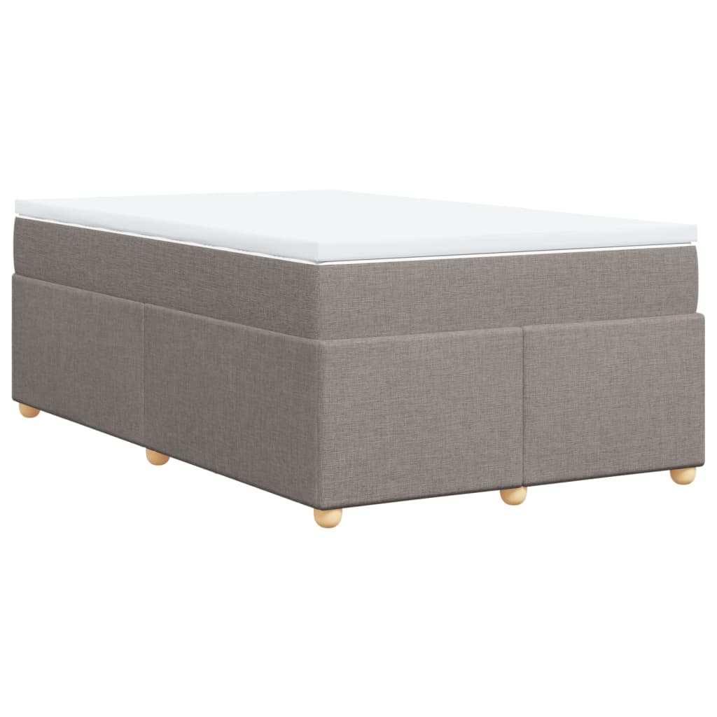 vidaXL Boxspring met matras stof taupe 120x190 cm, foto 3