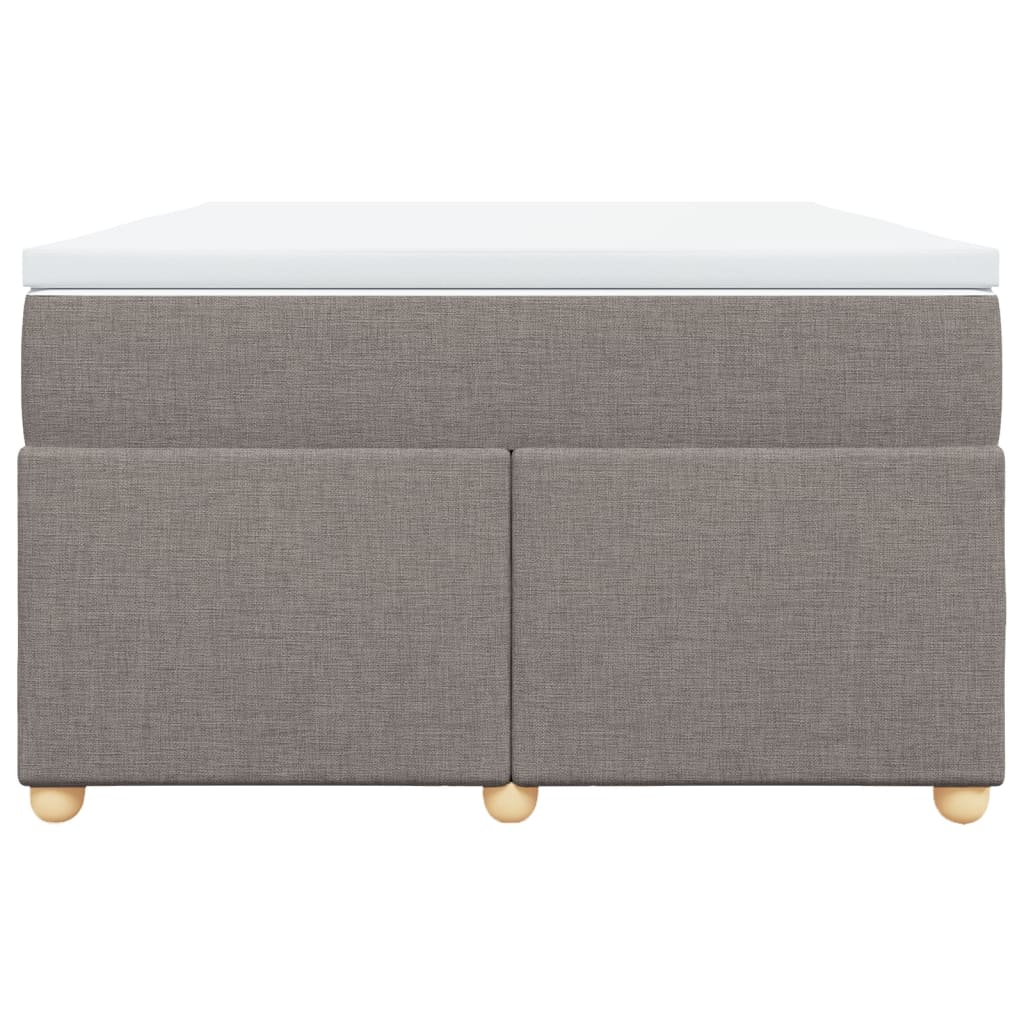 vidaXL Boxspring met matras stof taupe 120x190 cm, foto 4
