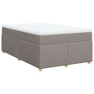 Box spring postel s matrací taupe 120x190 cm textil - obrázek 9