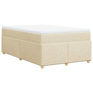 Box spring postel s matrací krémová 120x190 cm textil - obrázek 2