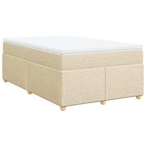 Box spring postel s matrací krémová 120x190 cm textil - obrázek 9