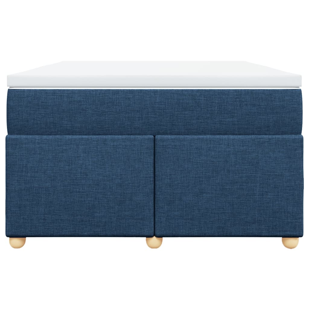 vidaXL Boxspring met matras stof blauw 120x190 cm, foto 4