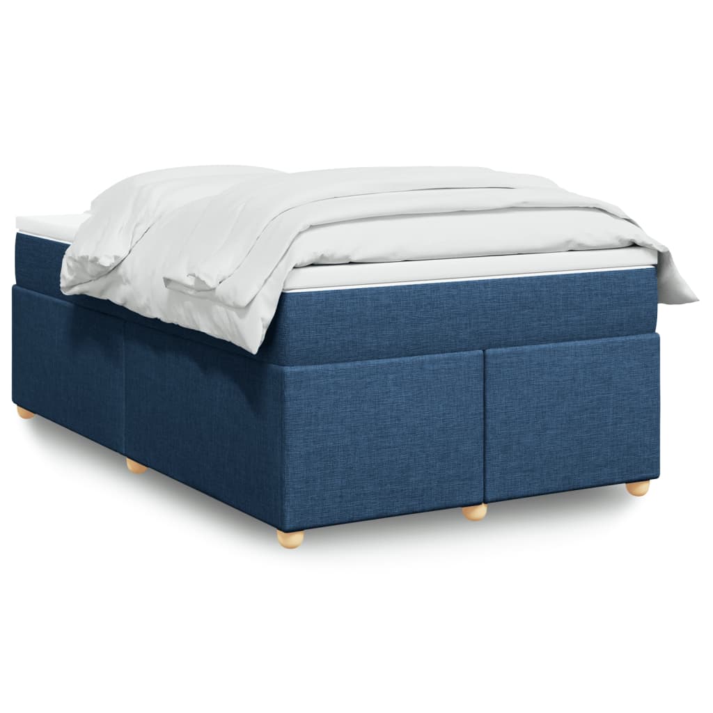 Boxspringbett mit Matratze Blau 120×190 cm Stoff