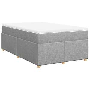 Box spring postel s matrací světle šedá 120 x 200 cm textil - obrázek 2