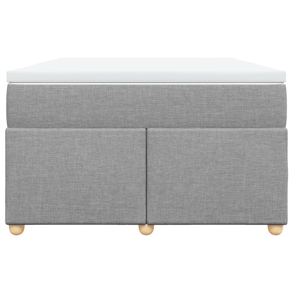 vidaXL Boxspring met matras stof lichtgrijs 120x200 cm grijs, foto 4