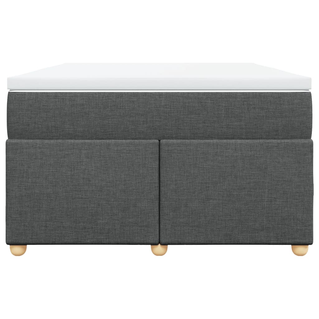 vidaXL Boxspring met matras stof donkergrijs 120x200 cm grijs, foto 4