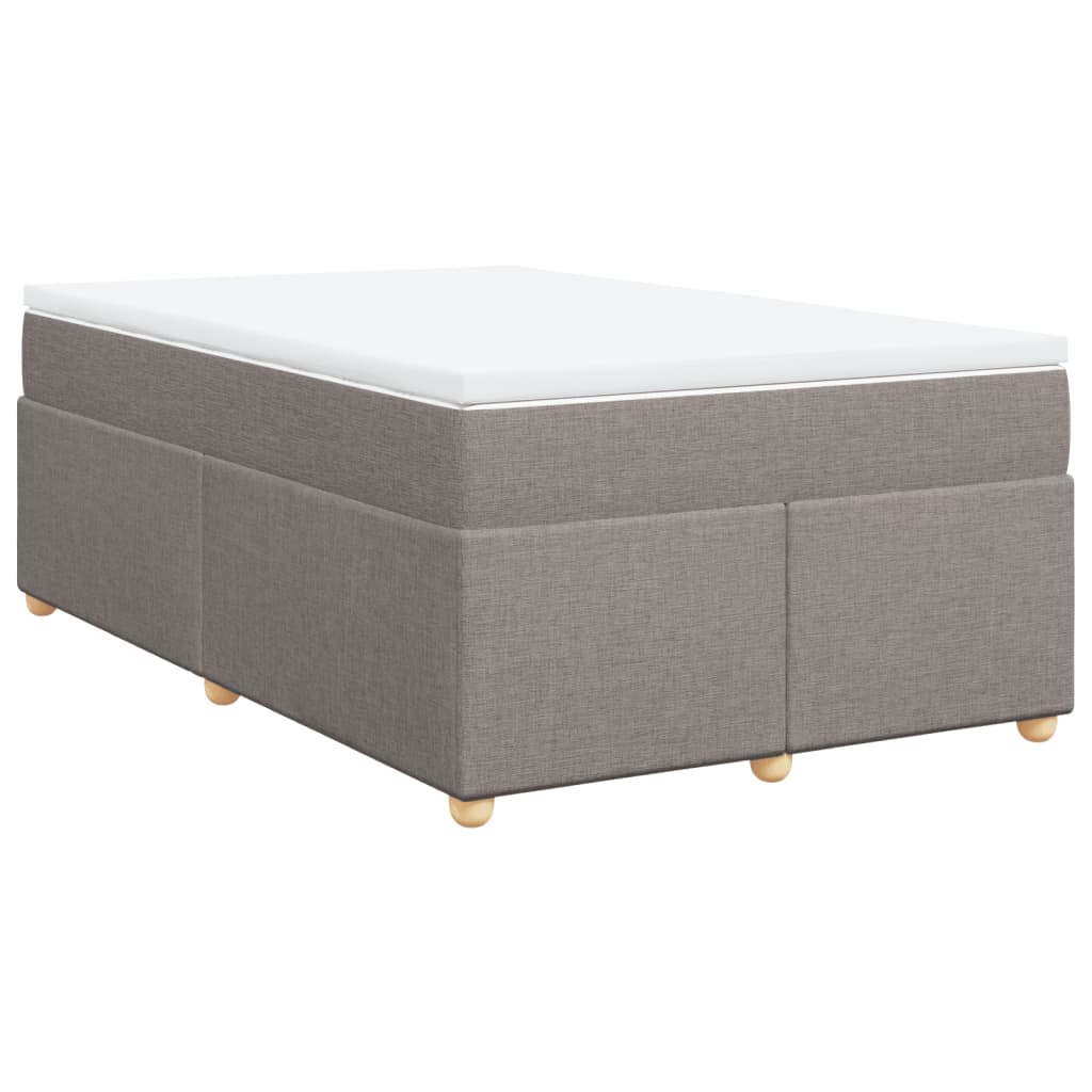 vidaXL Box spring postel s matrací taupe 120x200 cm textil