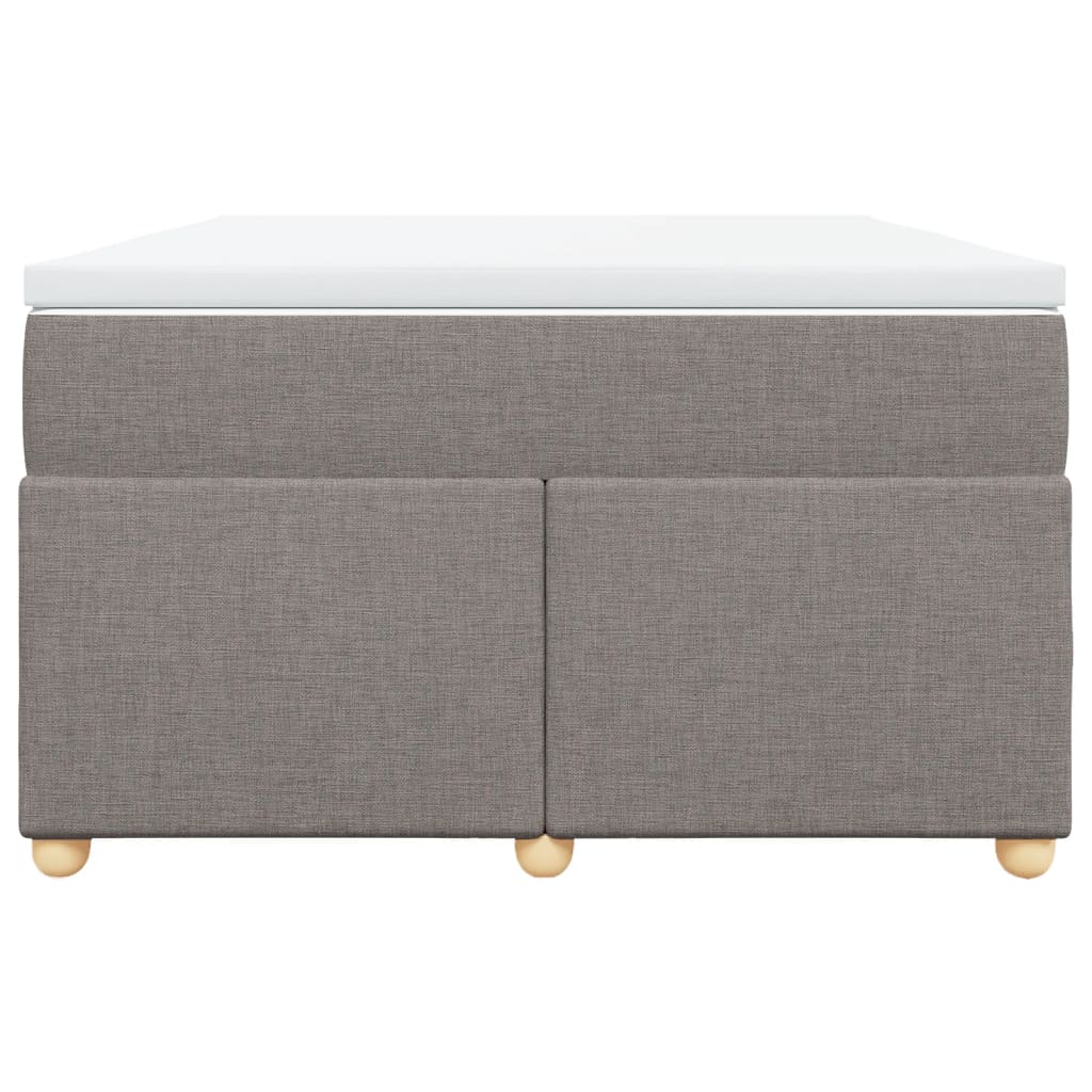 vidaXL Boxspring met matras stof taupe 120x200 cm, foto 4