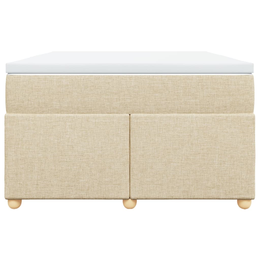 vidaXL Boxspring met matras stof crèmekleurig 120x200 cm, foto 4