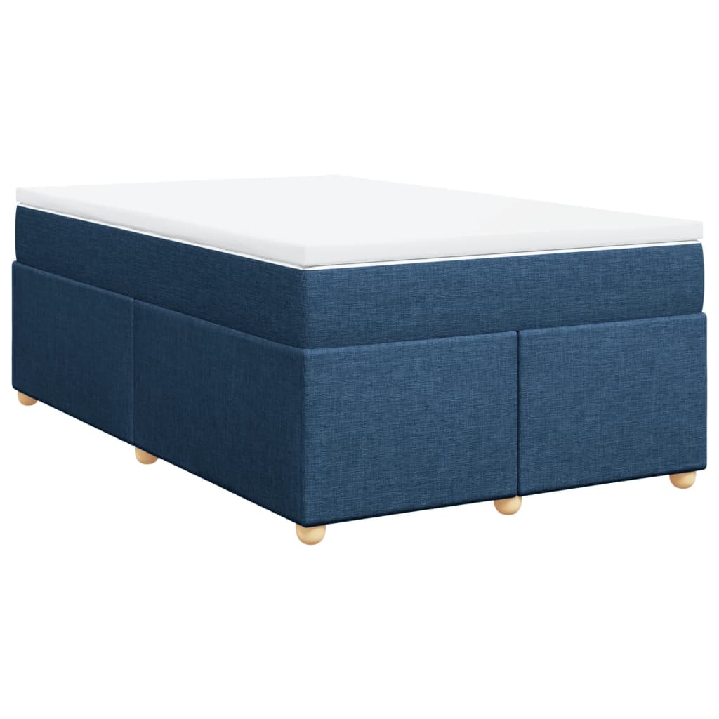 vidaXL Boxspring met matras stof blauw 120x200 cm, foto 3