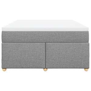 Box spring postel s matrací světle šedá 140 x 190 cm textil - obrázek 4