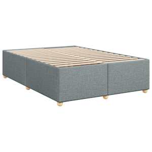Box spring postel s matrací světle šedá 140 x 190 cm textil - obrázek 5