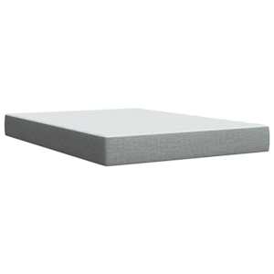 Box spring postel s matrací světle šedá 140 x 190 cm textil - obrázek 6