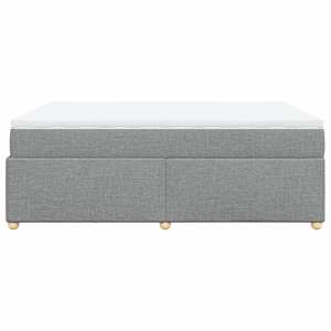 Box spring postel s matrací světle šedá 140 x 190 cm textil - obrázek 8