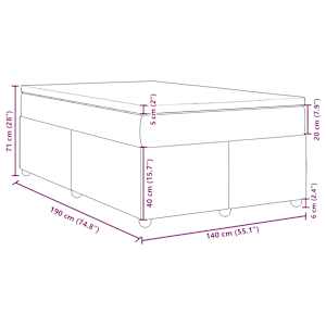 Box spring postel s matrací tmavě šedý 140 x 190 cm textil - obrázek 12