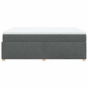 Box spring postel s matrací tmavě šedý 140 x 190 cm textil - obrázek 8
