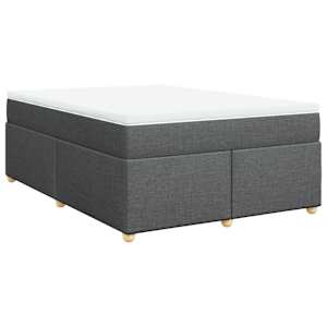 Box spring postel s matrací tmavě šedý 140 x 190 cm textil - obrázek 9