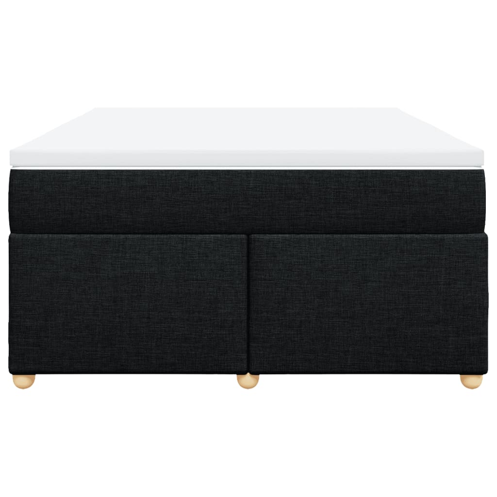 vidaXL Boxspring met matras stof zwart 140x190 cm, foto 4