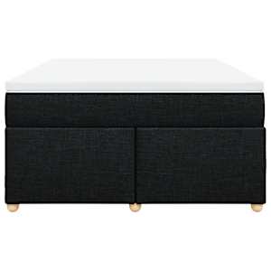 Box spring postel s matrací černá 140 x 190 cm textil - obrázek 4