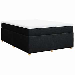 Box spring postel s matrací černá 140 x 190 cm textil - obrázek 9