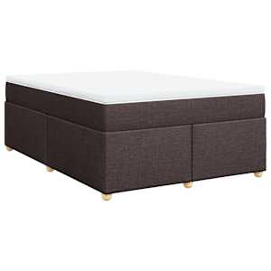 Box spring postel s matrací tmavě hnědá 140x190 cm textil - obrázek 2