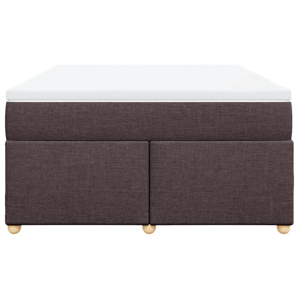 vidaXL Boxspring met matras stof donkerbruin 140x190 cm bruin, foto 4
