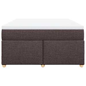 Box spring postel s matrací tmavě hnědá 140x190 cm textil - obrázek 4