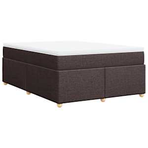 Box spring postel s matrací tmavě hnědá 140x190 cm textil - obrázek 9
