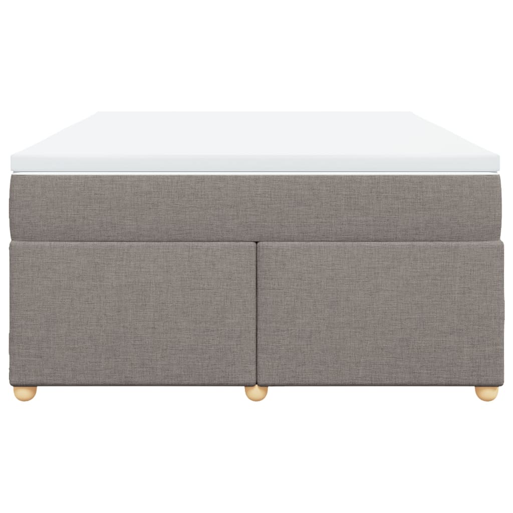 vidaXL Boxspring met matras stof taupe 140x190 cm, foto 4
