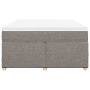 Box spring postel s matrací taupe 140x190 cm textil - obrázek 4