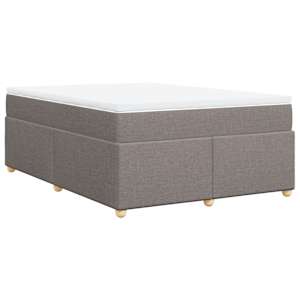 Box spring postel s matrací taupe 140x190 cm textil - obrázek 9