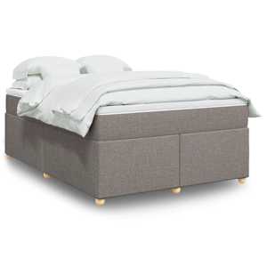 Box spring postel s matrací taupe 140x190 cm textil - obrázek 1
