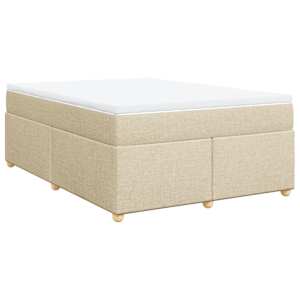 Box spring postel s matrací krémová 140x190 cm textil - obrázek 2