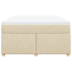 Box spring postel s matrací krémová 140x190 cm textil - obrázek 4
