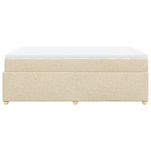 Box spring postel s matrací krémová 140x190 cm textil - obrázek 8