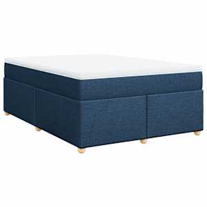 Box spring postel s matrací modrá 140x190 cm textil - obrázek 2