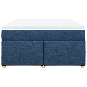 Box spring postel s matrací modrá 140x190 cm textil - obrázek 4