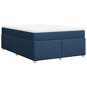 Box spring postel s matrací modrá 140x190 cm textil - obrázek 9