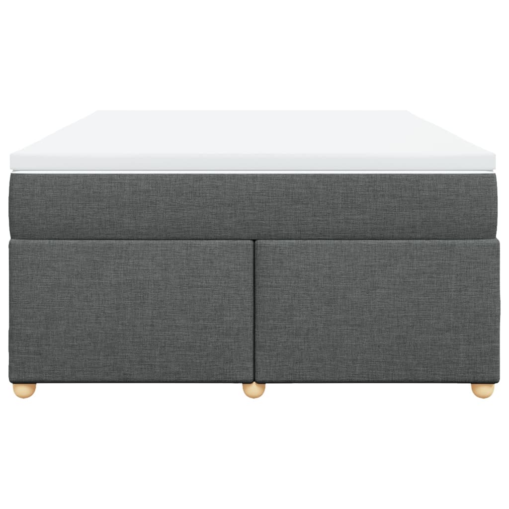 vidaXL Boxspring met matras stof donkergrijs 140x200 cm grijs, foto 4