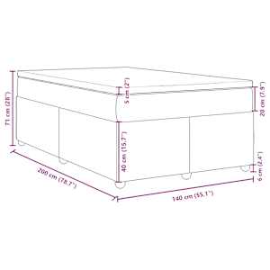 Box spring postel s matrací tmavě šedá 140x200 cm textil - obrázek 12